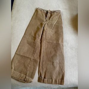 Free people brown cargo straight fit pants